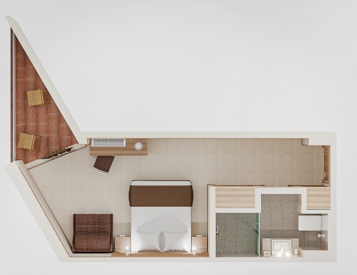 Standart 2-местный 1-комнатный STD - Отель Alean Family Biarritz / Алеан Фэмили Биарриц 